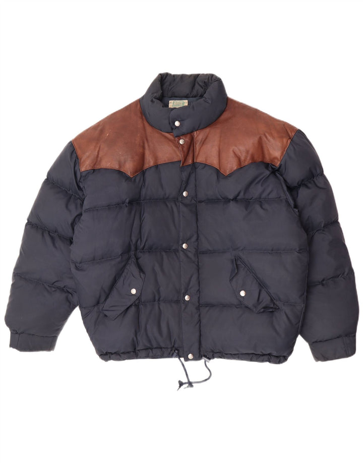 Jachetă căptușită pentru bărbați Rifle UK 40 mare, bleumarin, poliamidă color bloc