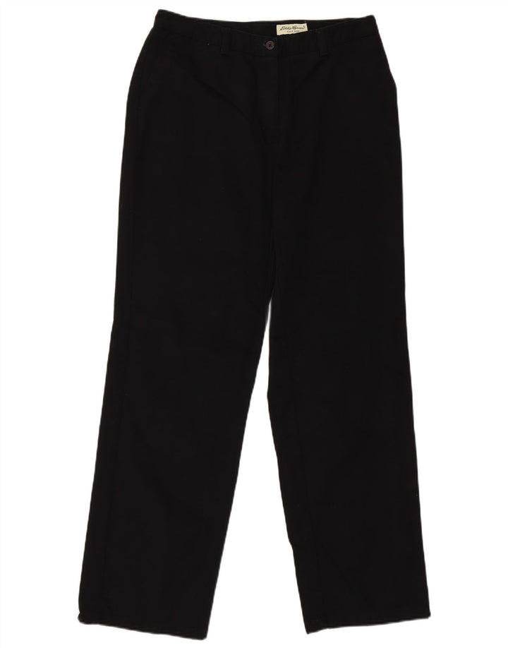 EDDIE BAUER Pantaloni chino drepți pentru femei EU 40 Medium W30 L30 Negru