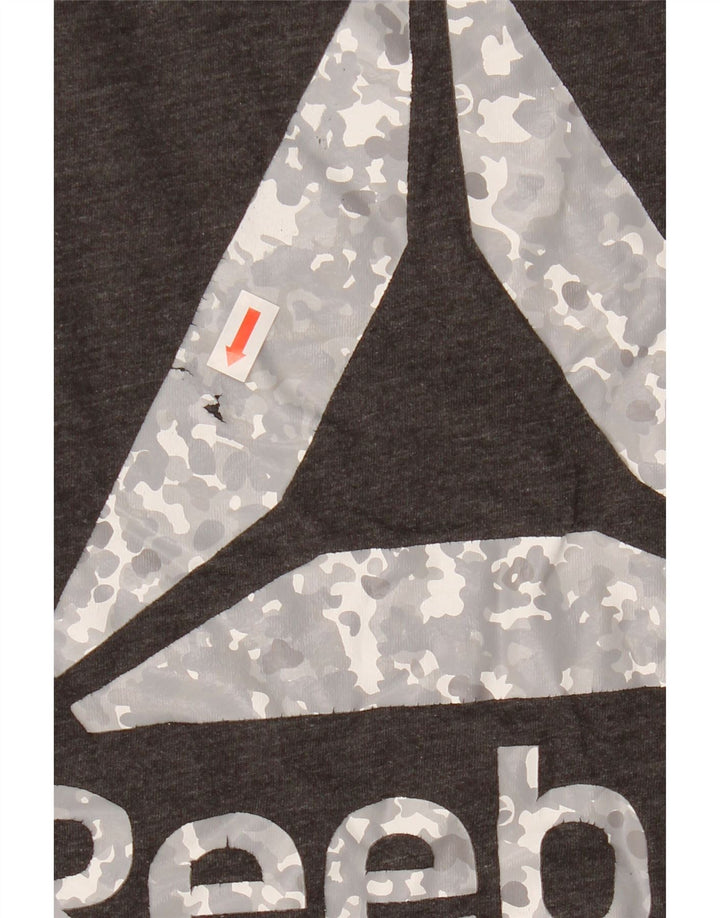 Tricou grafic Reebok pentru bărbați Top mic, gri, bumbac
