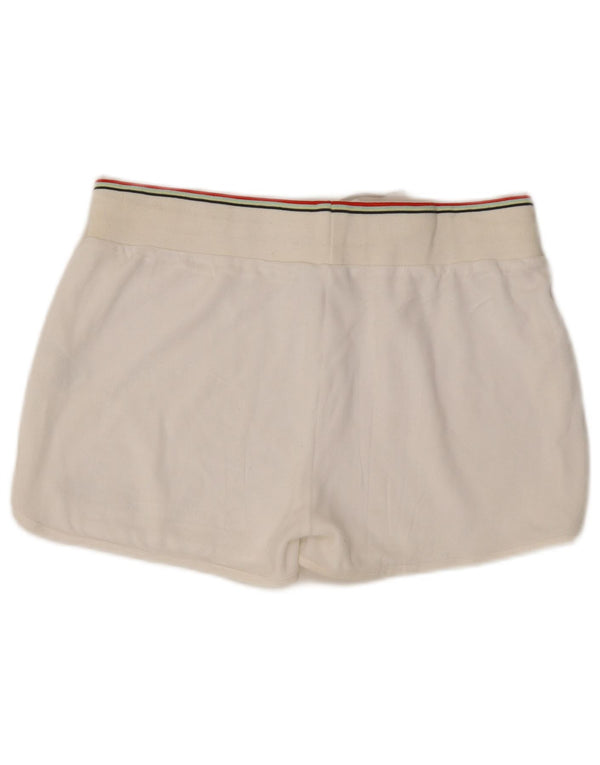 Pantaloni scurti sport Ellesse pentru femei UK 16, mari, alb, bumbac