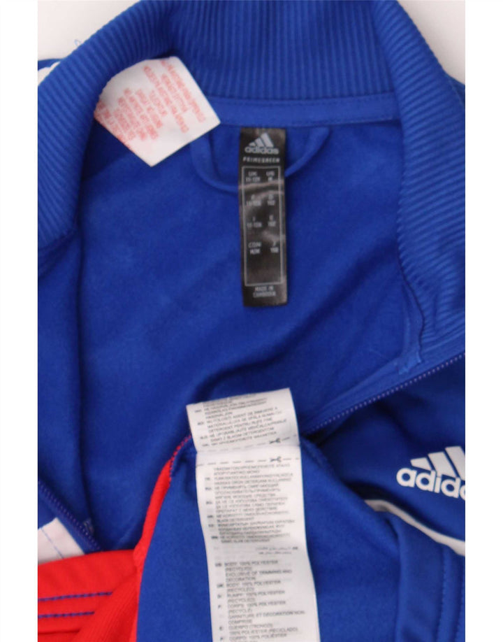 Jachetă de trening pentru băieți Adidas 11-12 ani, albastru, poliester