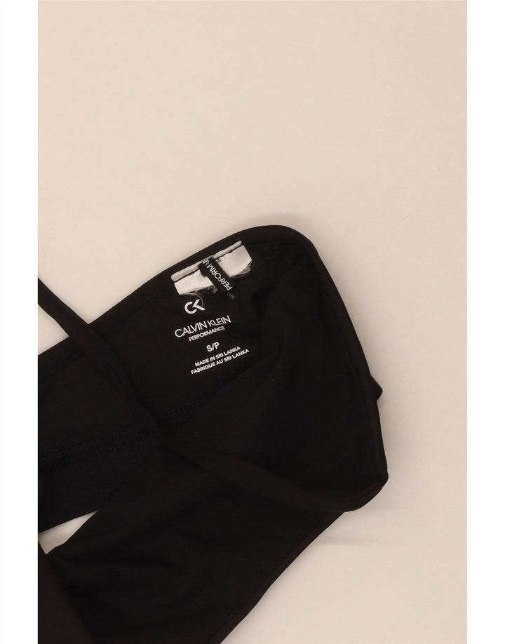CALVIN KLEIN Sutien sport grafic pentru femei UK 8 Small Black