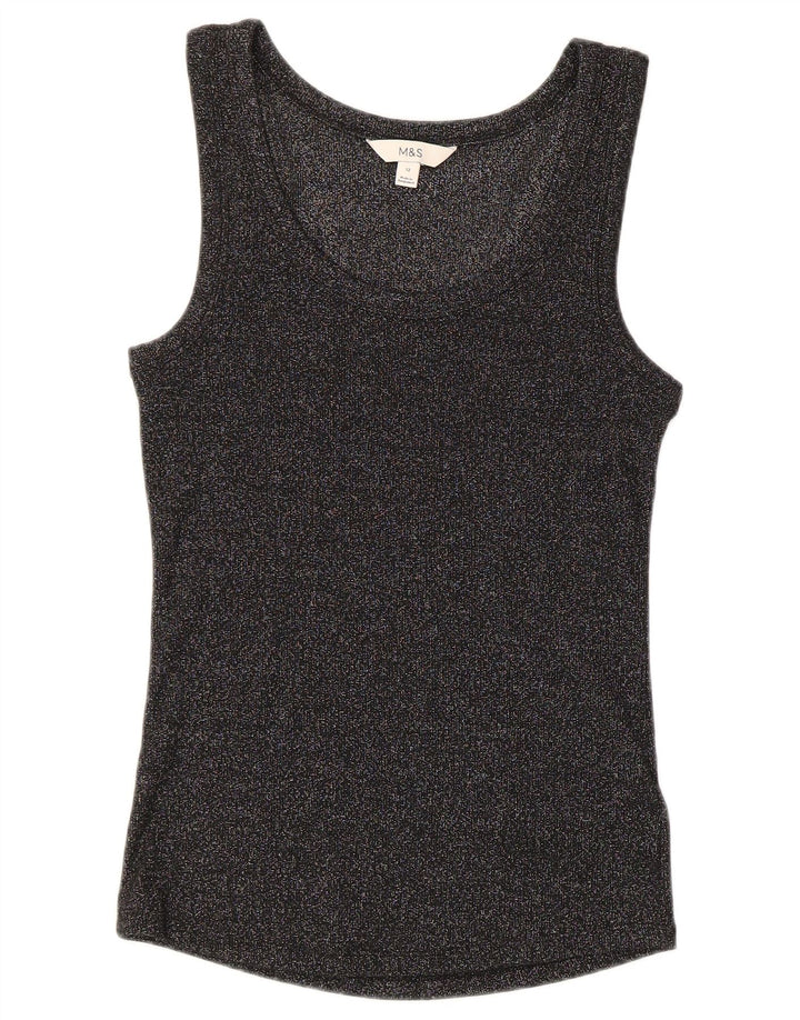 Vestă pentru femei Marks & Spencer UK 12 Medium Black Flecked Bumbac