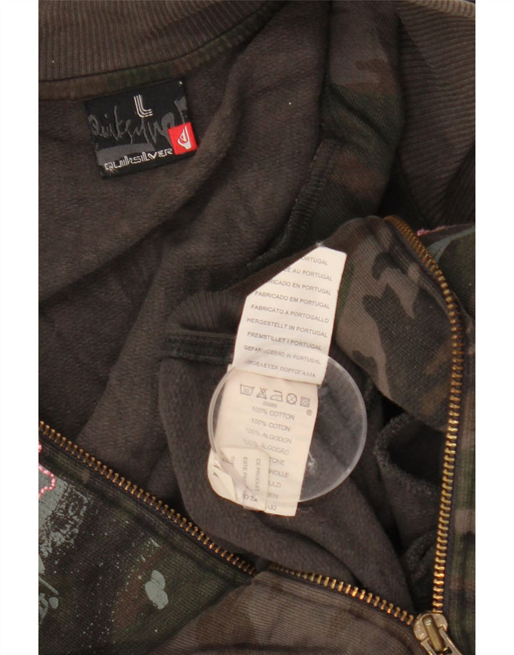 QUIKSILVER Jachetă de trening pentru femei UK 16 Camuflaj mare kaki