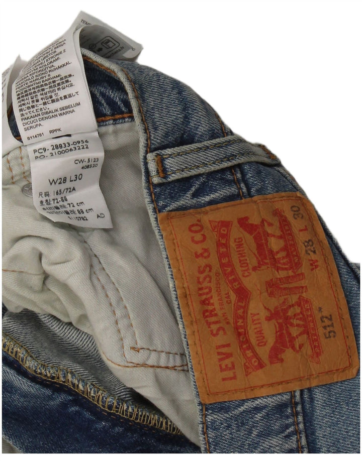 Blugi conici 512 Slim pentru bărbați LEVI'S L28 L30 Bumbac albastru