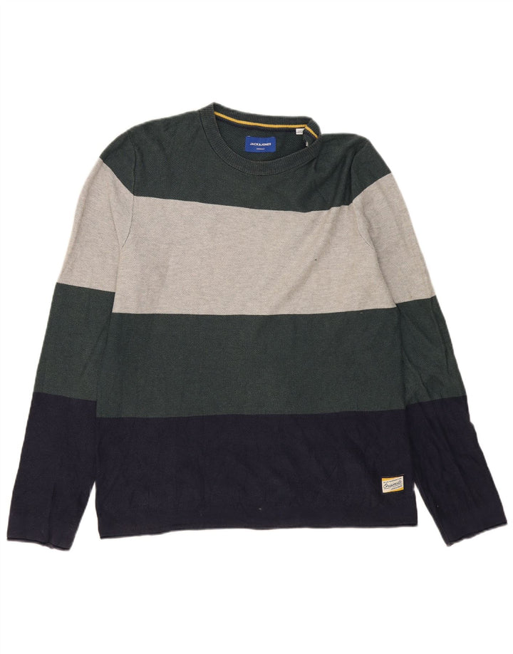 Jack & Jones Top pentru bărbați cu mânecă lungă, mare, multicolor, din bumbac