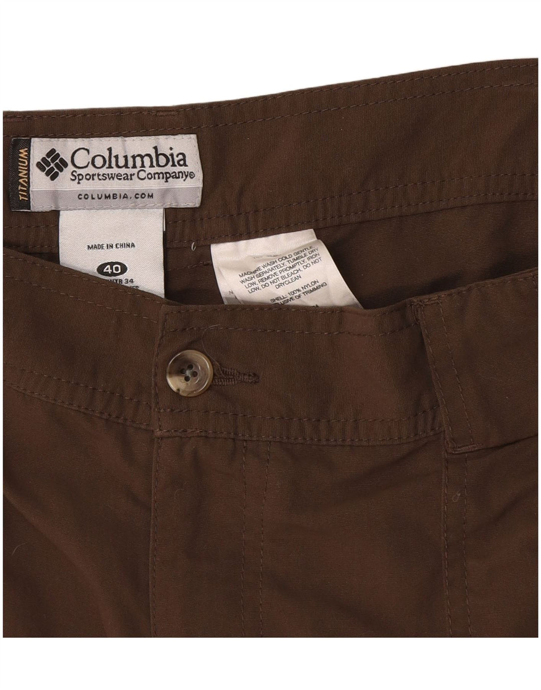 Pantaloni scurți cargo Columbia pentru bărbați W40 XL, maro, nailon