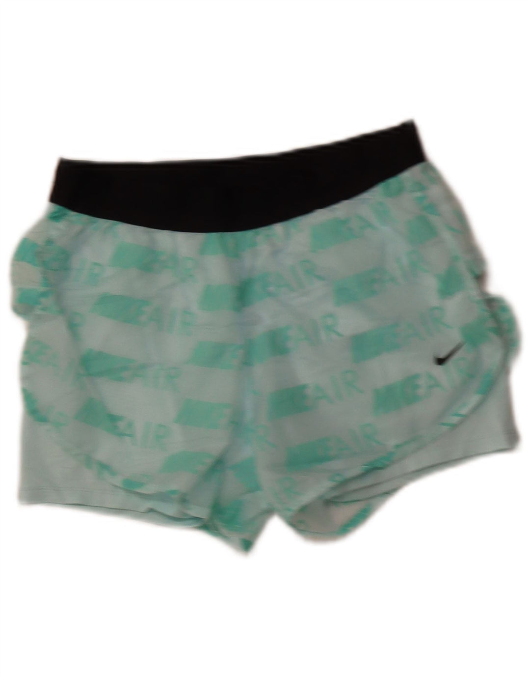Pantaloni scurti sport NIKE Air Graphic pentru femei UK 12 Poliester verde mediu