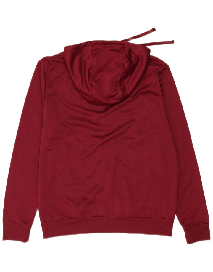 Pulover NIKE pentru bărbați, cu grafică, cu fermoar, poliester color-bloc de culoare burgundă