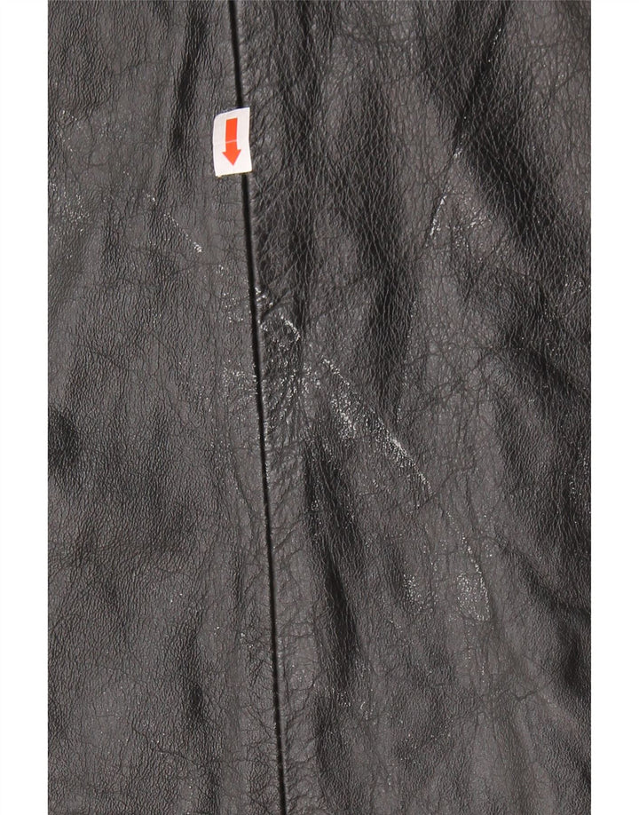 Palton de piele pentru femei VINTAGE UK 10 Piele neagră mică