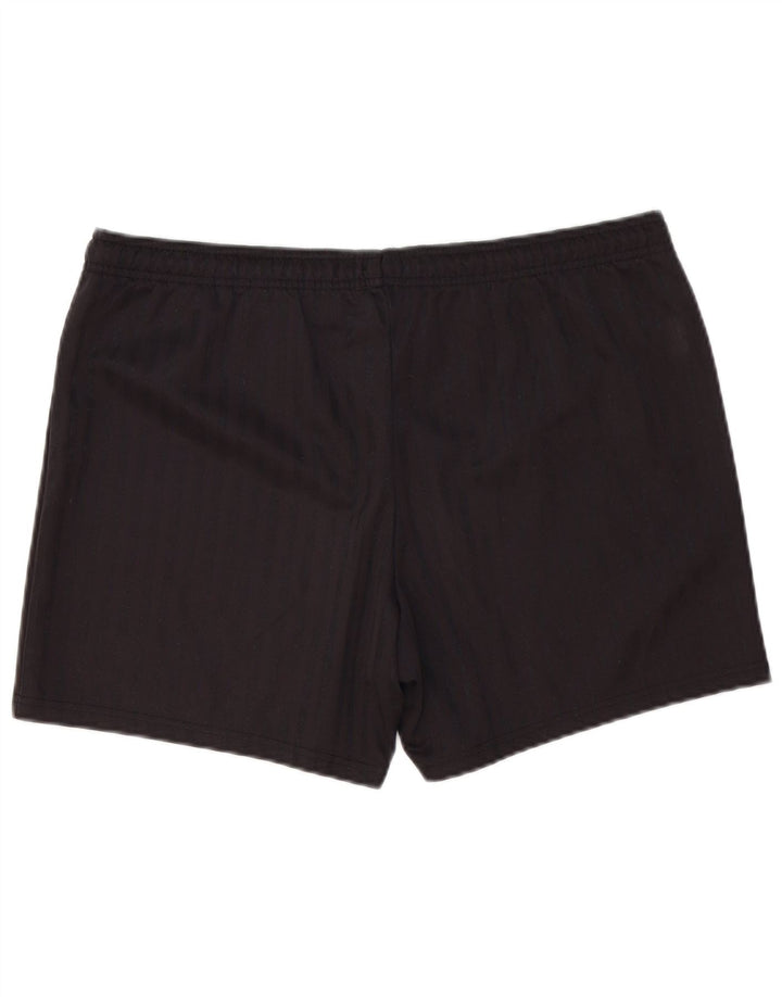 Pantaloni scurți sport Umbro pentru bărbați, poliester cu dungi mari, negru