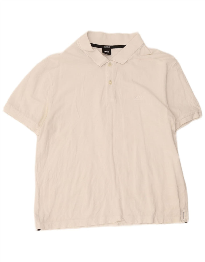 Tricou polo Hugo Boss pentru bărbați, cu formă regulată, XL, alb