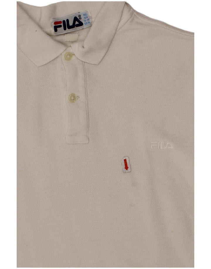 Tricou Polo Băieți FILA 13-14 Ani Alb