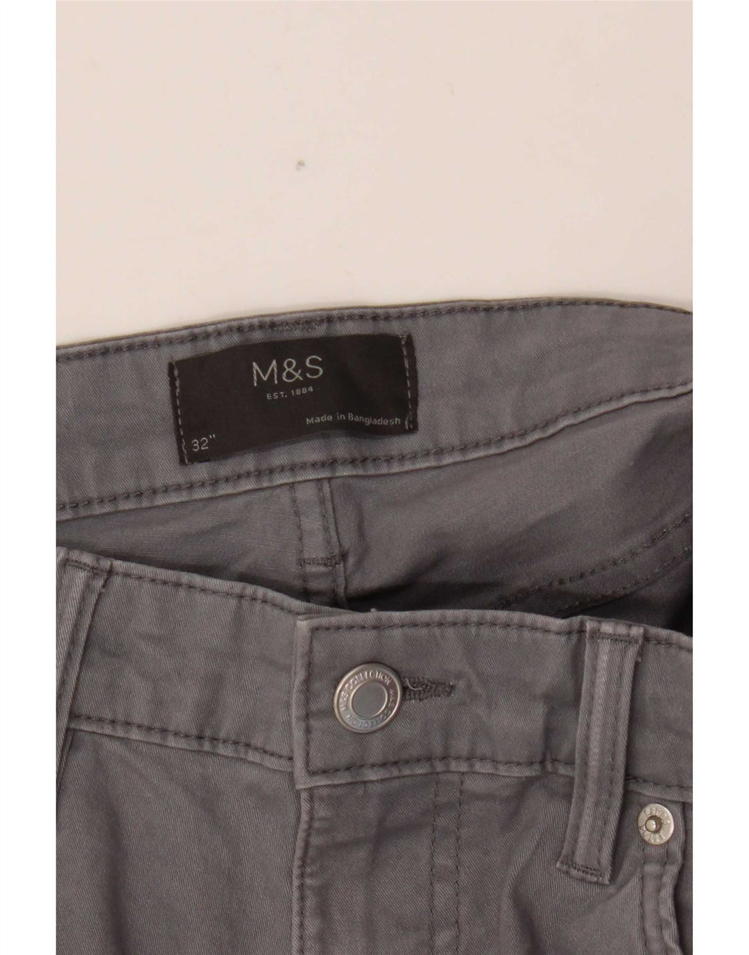 Pantaloni scurți casual pentru bărbați Marks & Spencer W32 bumbac gri mediu