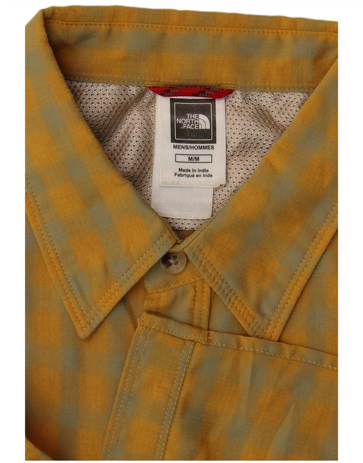 Cămașă cu mânecă scurtă pentru bărbați The North Face, modal cu carouri galbene medii