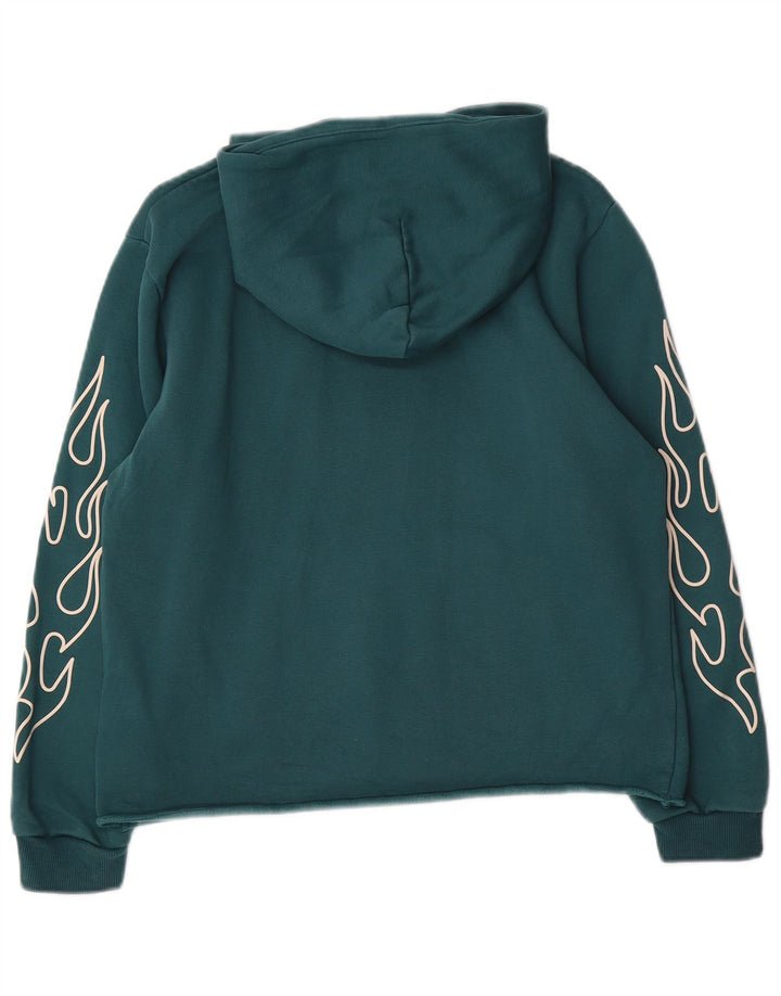 Pulover PUMA Fete Loose Fit Graphic Hoodie 13-14 ani, bumbac verde
