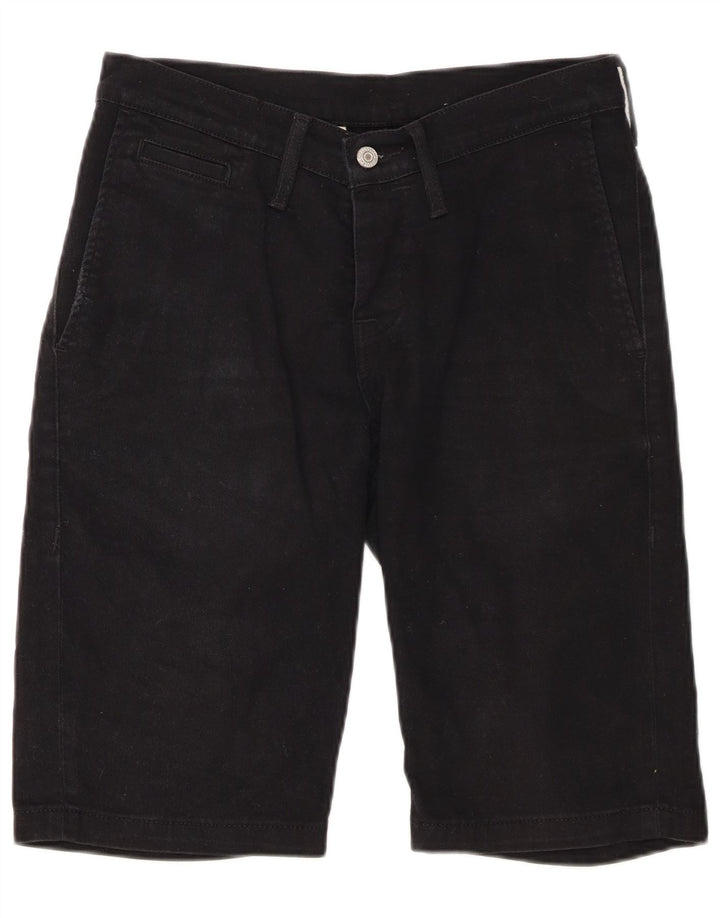Pantaloni scurți din blugi pentru bărbați Levi's W30, bumbac mediu negru