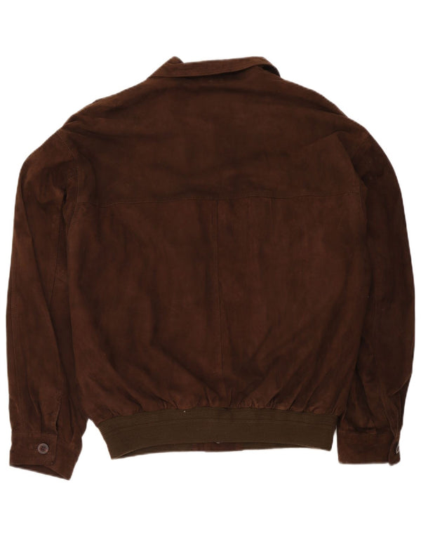 Jachetă vintage pentru bărbați din piele intoarsa IT 56 2XL din piele maro