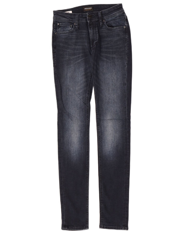 Blugi pentru bărbați Jack & Jones Liam skinny W28 L34 bumbac bleumarin