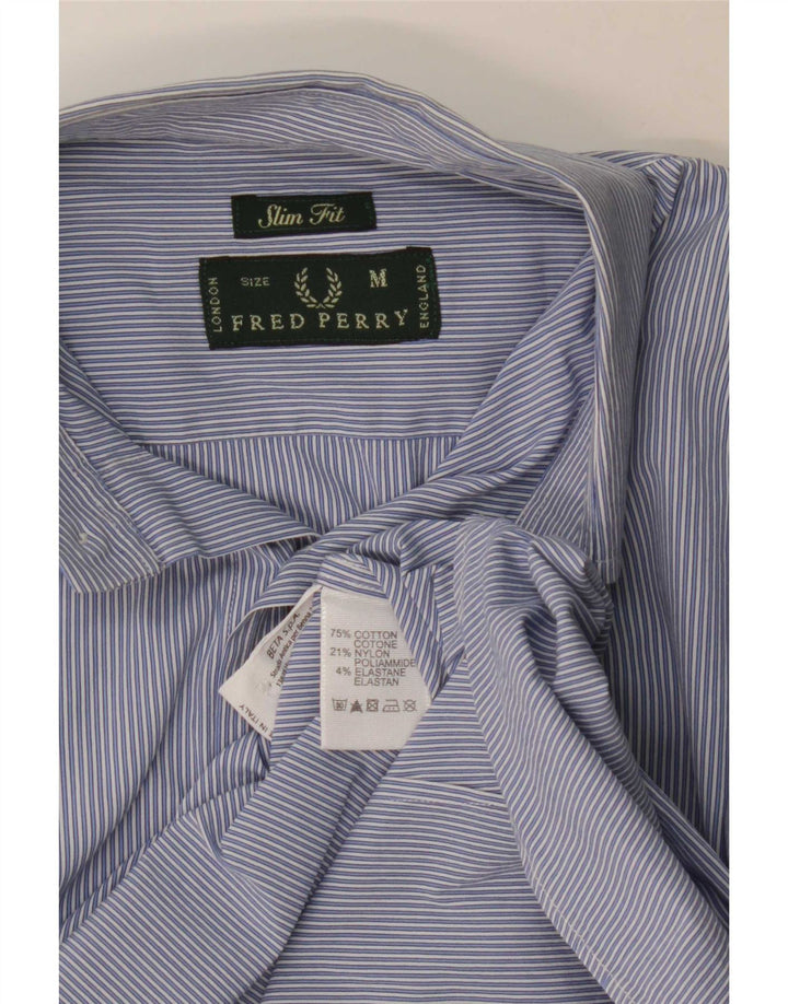 Cămașă pentru bărbați Fred Perry Slim Fit, bumbac cu dungi albastre medii, clasică