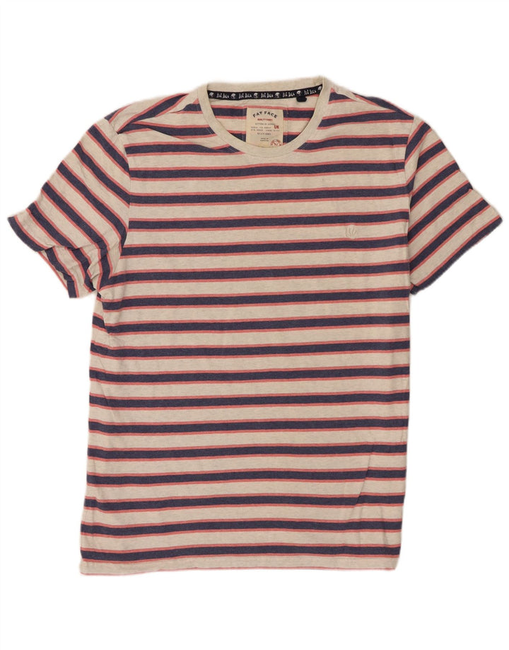 Tricou pentru bărbați Fat Face Top mare bumbac cu dungi gri