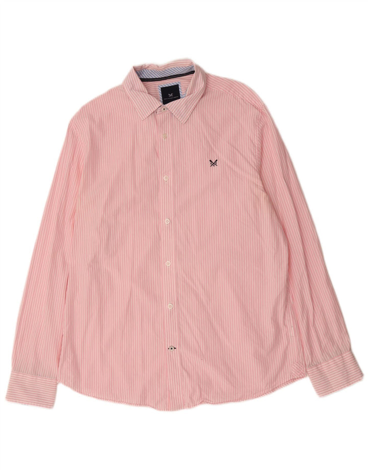 Crew Clothing Cămașă pentru bărbați, mare, roz, cu dungi