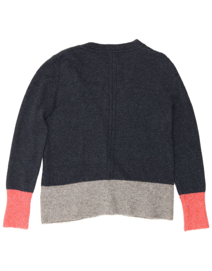 Pulover cardigan pentru femei White Stuff UK 14 mare, albastru, nailon color bloc