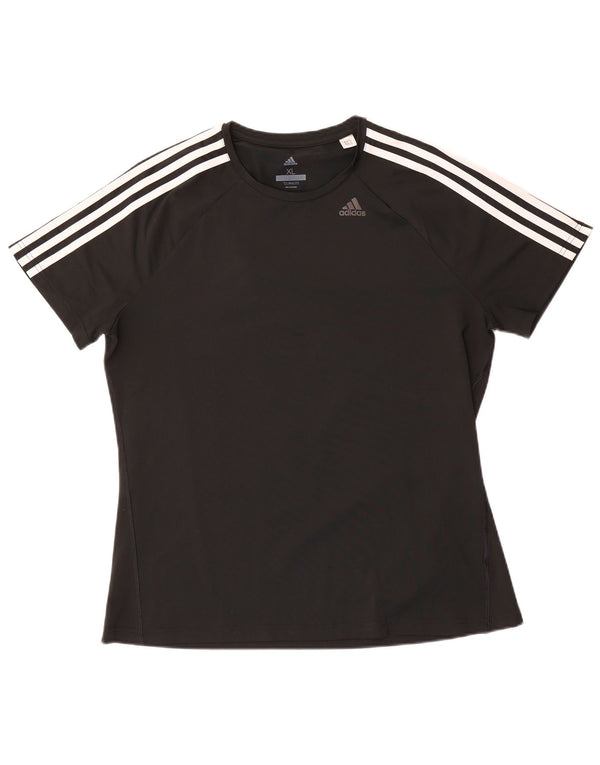 Tricou ADIDAS Climalite pentru femei UK 20/22 XL Poliester negru