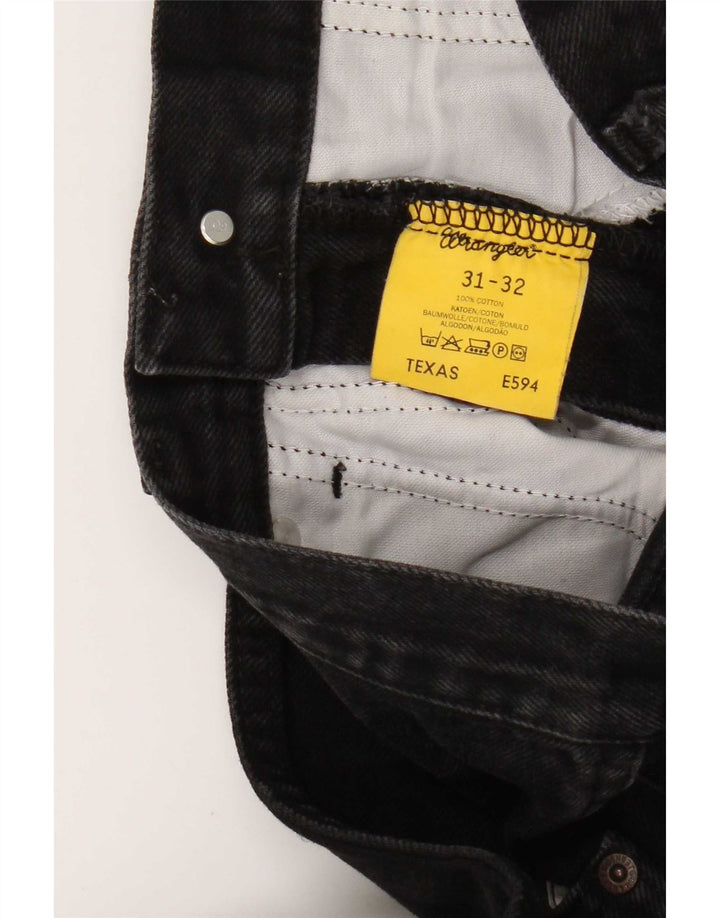 Blugi drepte pentru bărbați Wrangler Texas W31 L32 bumbac negru