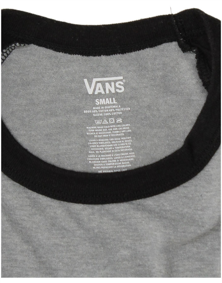 Vans pentru bărbați cu mânecă 3/4 cu grafică, bumbac, gri mic