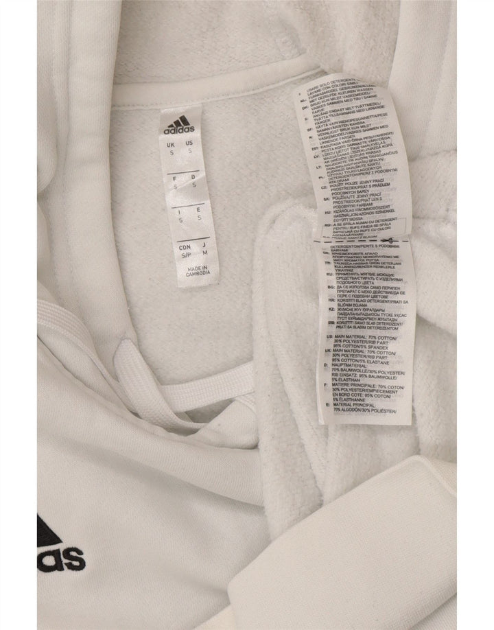 Pulover Adidas pentru bărbați, bumbac mic, alb