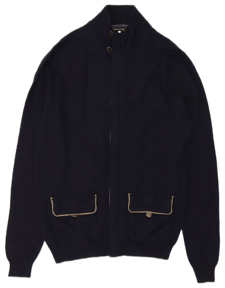 Pulover cardigan Massimo Dutti pentru bărbați, bleumarin mediu