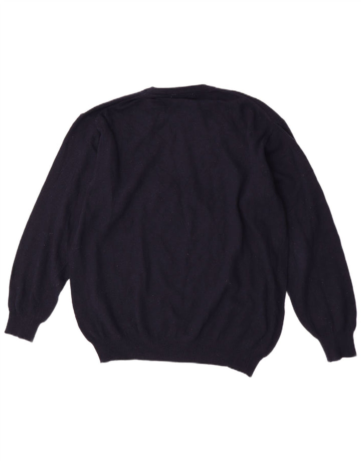 Pulover pentru bărbați Zara, cu gât crew, XL, lână bleumarin