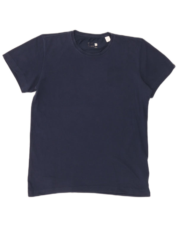 Adidas Mens Graphic T-Shirt Top Small Navy Blue Cotton