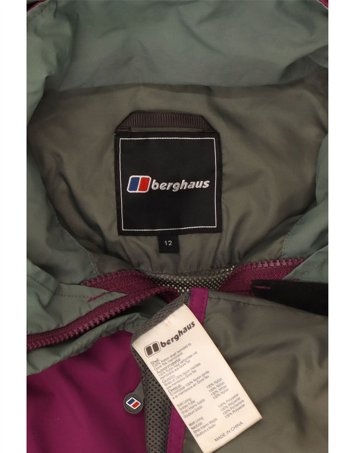 Jachetă de ploaie cu glugă pentru femei Berghaus UK 12, nailon violet mediu