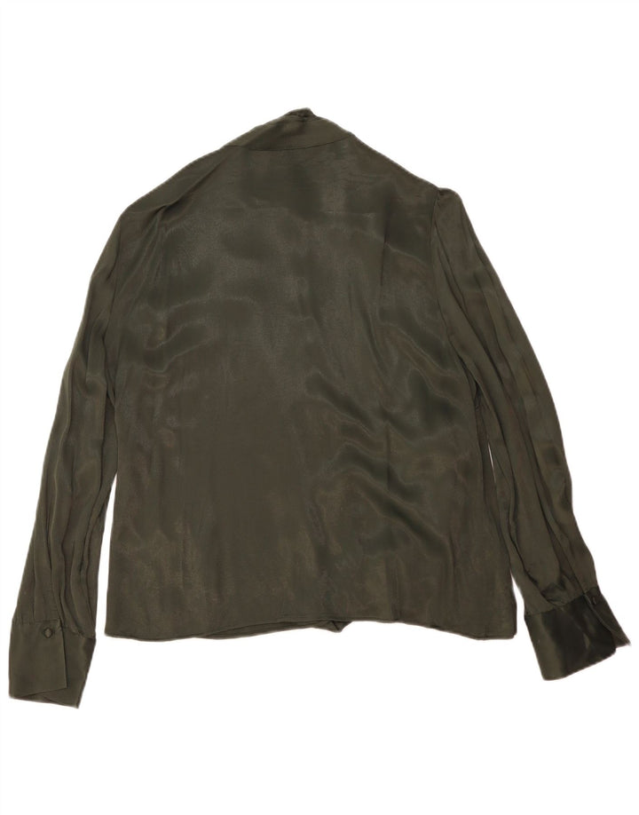 Bluză cămașă pentru femei Zara UK 18 XL Verde