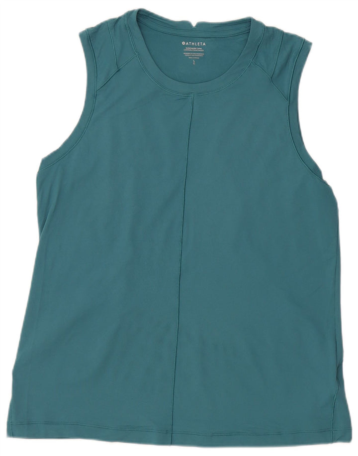 Vest Top pentru femei Athleta UK 14, mare, albastru, poliester
