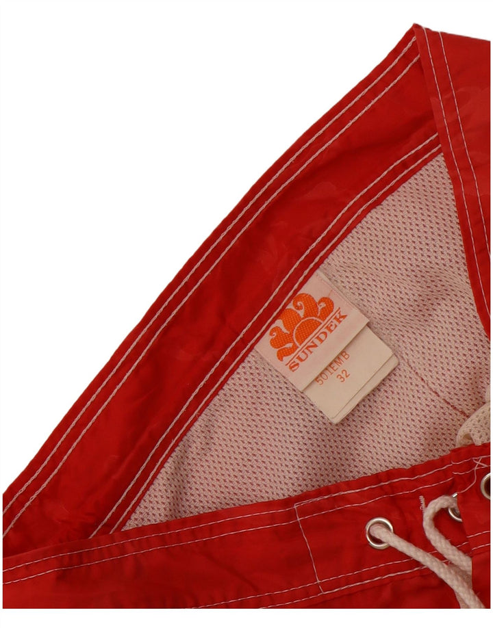 Sundek Pantaloni scurți de înot pentru bărbați, nailon, roșu mediu, floral