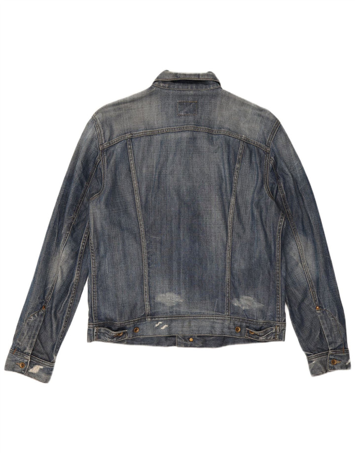 Jachetă pentru bărbați Gas din denim învechit UK 38, bumbac albastru mediu