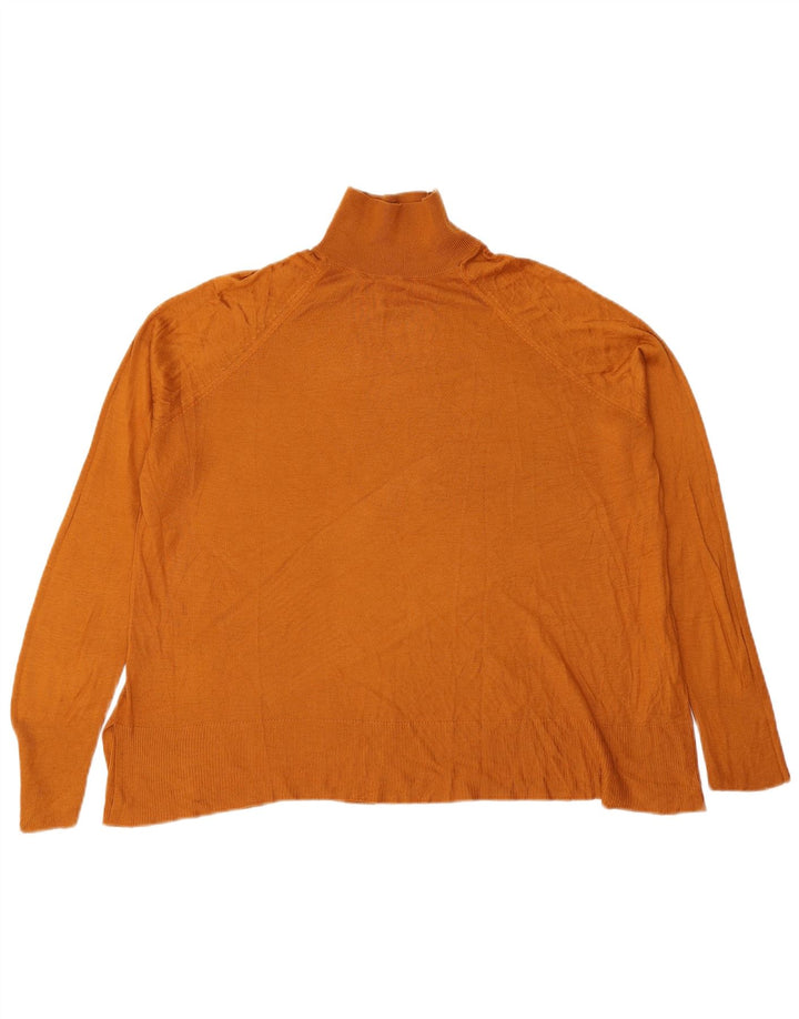 Pulover oversized cu gât țestoasă pentru femei Zara UK 16, mare, maro, viscoză