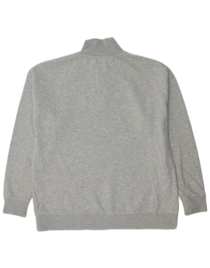 CALVIN KLEIN JEANS Hanorac pentru bărbați, cu fermoar, cu gât, pulover, gri mediu