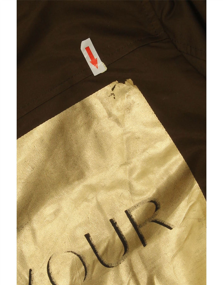 Jachetă Bomber cu grafică Zara pentru femei UK 14 Medium Khaki Striped