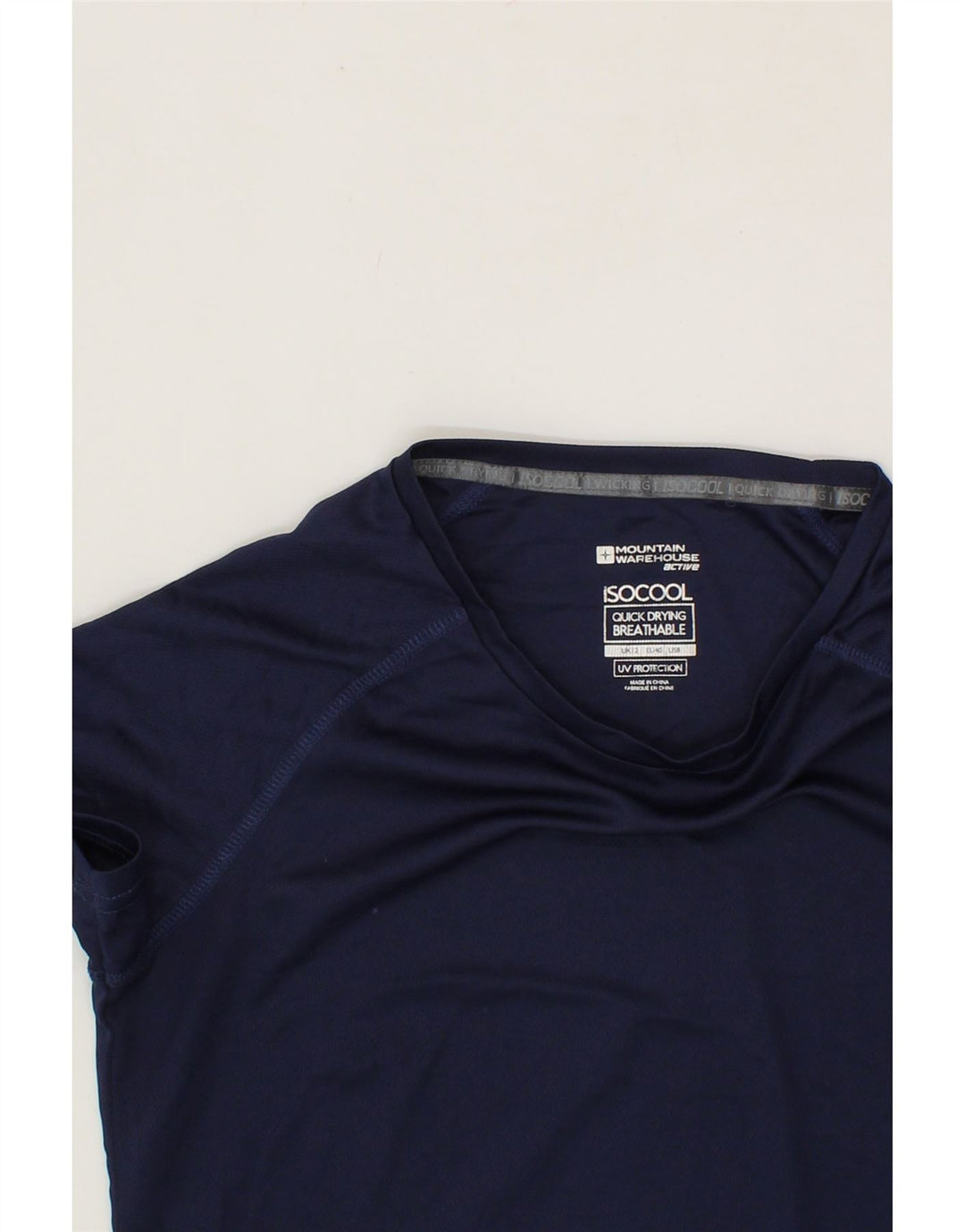 MOUNTAIN WAREHOUSE Womens T-Shirt Top UK 12 Medium Navy Blue Polyester Vintage Mountain Warehouse and Second-Hand Mountain Warehouse from Messina Hembry 