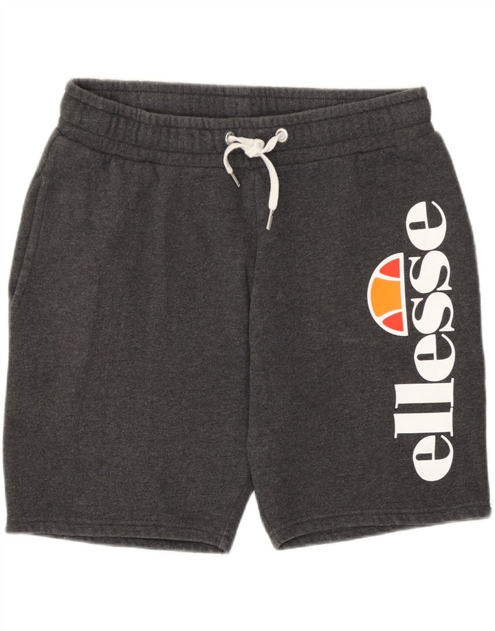 Pantaloni scurți sport grafic Ellesse pentru bărbați, bumbac, gri mediu