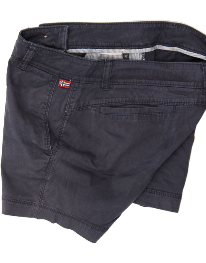 NAPAPIJRI Womens Chino Shorts IT 42 Medium W32  Navy Blue Vintage Napapijri and Second-Hand Napapijri from Messina Hembry 