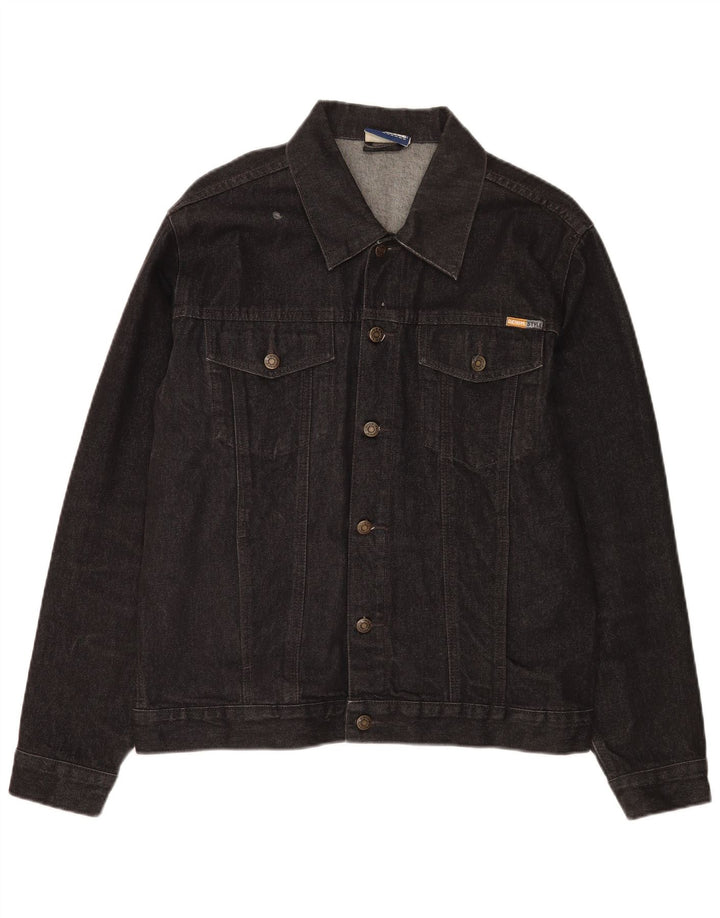 Jachetă de blugi pentru bărbați în stil denim UK 42 XL bumbac negru