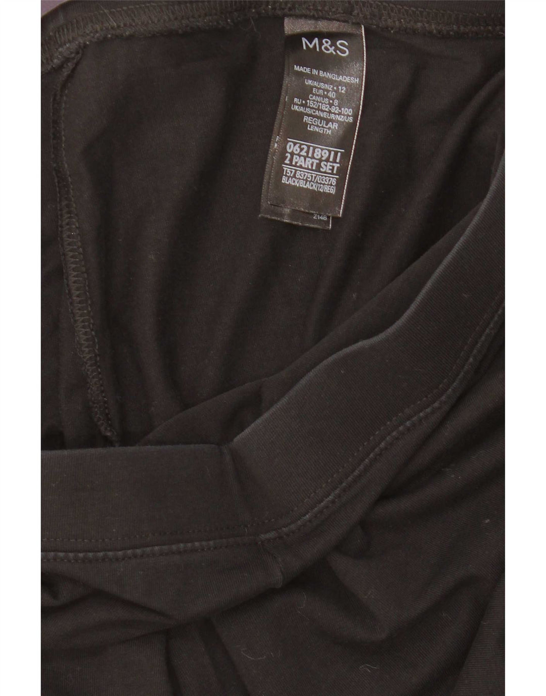 Leggings pentru femei Marks & Spencer UK 12 bumbac mediu negru