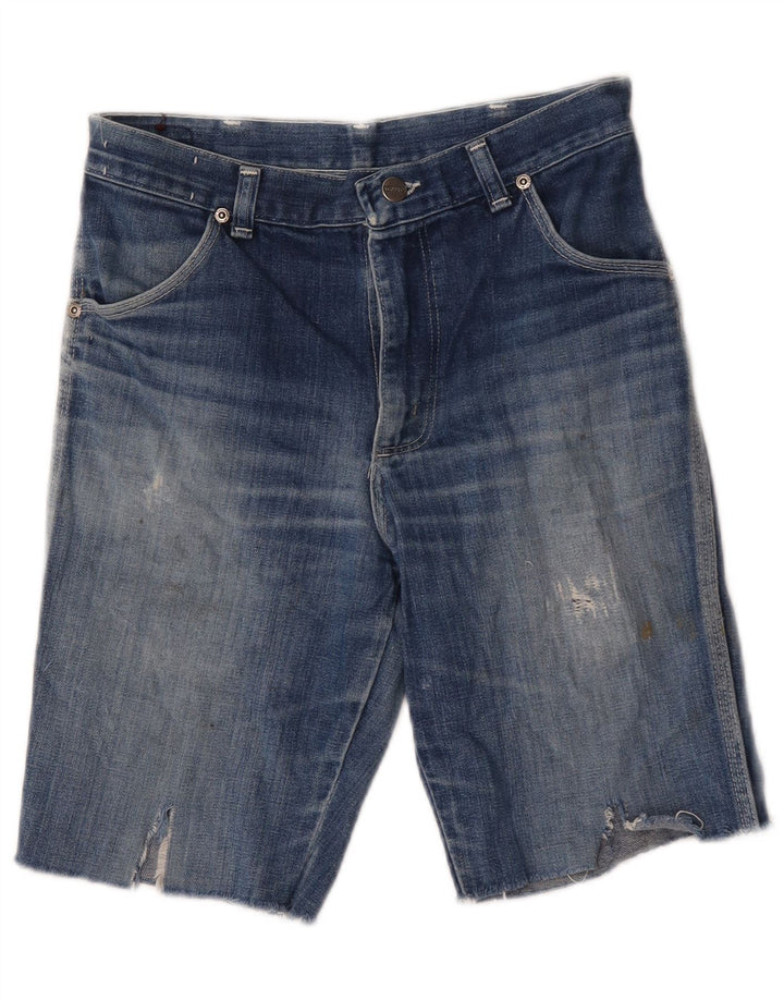 Pantaloni scurți din denim distressed Wrangler W29 Medium Blue