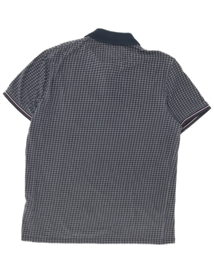 Tricou polo pentru bărbați Ted Baker Mărimea 3 Mediu Bleumarin Geometric