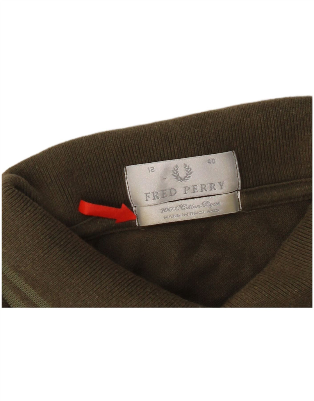 Tricou polo Fred Perry pentru femei UK 12 Medium Khaki Bumbac